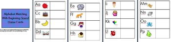 Preview of Alphabet Matching - Beginning Sound Word