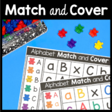 Alphabet Matching Game - Literacy Center - Worksheets - Le