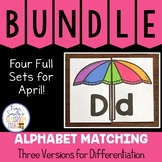 Alphabet Matching Literacy Center Easy Prep Uppercase & Lo