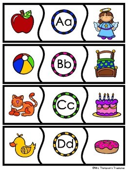 alphabet matching puzzles by mrs thompsons treasures tpt