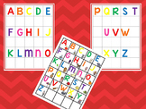 Alphabet Matching Work Mats.  Printable Preschool Curriculum Game