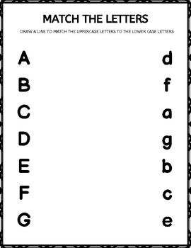 Alphabet Matching Worksheets by Chandlyr Heiss | TPT