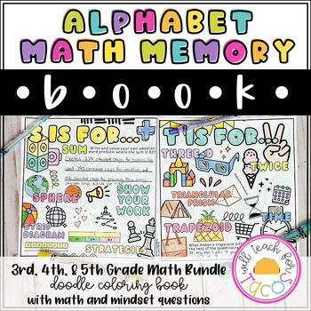 Preview of Alphabet Math ABCs Memory Book Bundle