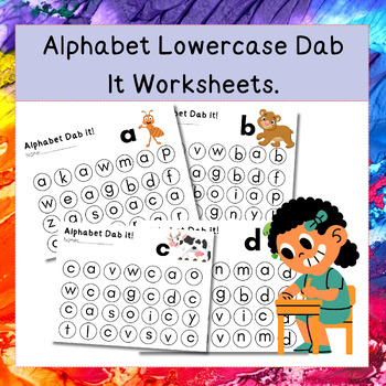 Preview of Alphabet Maze- Alphabet Lowercase Dab It for Preschool, Pre-K, and Kindergarten