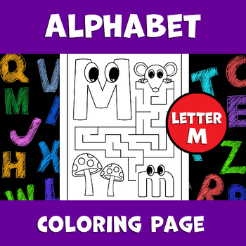 letter m color page