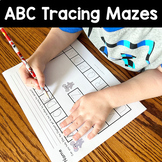 Alphabet Maze Tracing Printables for Kindergarten ABC Hand