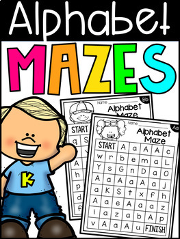 alphabet maze worksheets letter recognition distance learning