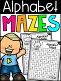 Alphabet Maze Worksheets - Letter Recognition