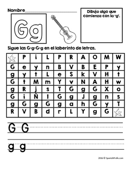 Alphabet Maze in Spanish (Laberintos de letras del alfabeto) by Spanish ...