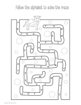 alphabet mazes alphabet worksheets for kids by easy peasy learners