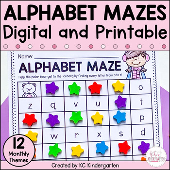 letter printable mazes for kids