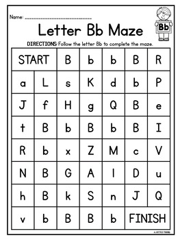 Alphabet Mazes | Preschool PreK Kindergarten Letter Recognition Activity