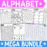 Preview of Alphabet Mega Bundle - Worksheets, Games, and Letter of the Week Activities