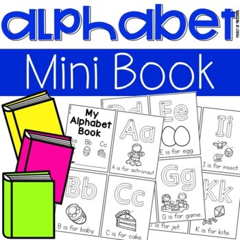 Preview of Alphabet Mini Book for Preschool, Pre-K, Kindergarten