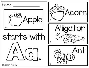 alphabet mini books by kerry antilla teachers pay teachers