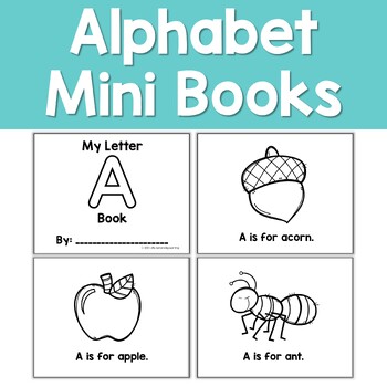 Preview of Alphabet Mini Books for Preschool Pre-K and Kindergarten