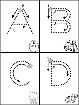 ABC & 123 Tracking Pages for Letters & Numbers by Stephani Ann | TpT