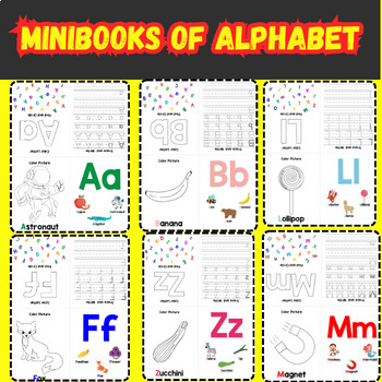 Alphabet Minibooks - coloring, Finding, Writing and Tracing by ...