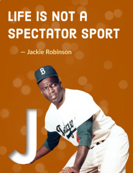 Jackie Robinson Quote Wall Art, Baseball Poster