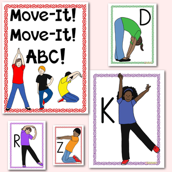Preview of Alphabet Movement Yoga Cards: Multisensory Learning for PreK and Kindergarten