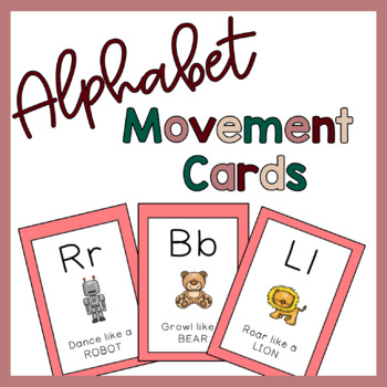 Preview of Alphabet Movement Cards for Brain Breaks
