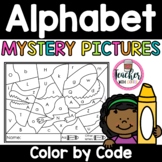 Alphabet Mystery Pictures | Color by Code | Letter Recognition