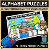 Alphabet Mystery Puzzles - 74 Letter Recognition and Begin