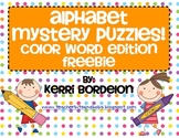 Alphabet Mystery Puzzles-Color Word Edition FREEBIE!