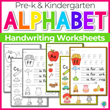 Preview of Alphabet No-Prep Printables plus centers for Letter Recognition:Handwriting