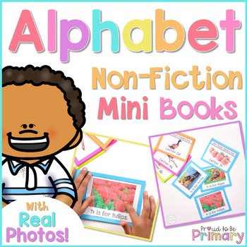 Preview of Alphabet Non-Fiction Mini Story Books - Literacy Center - Small Group Activities