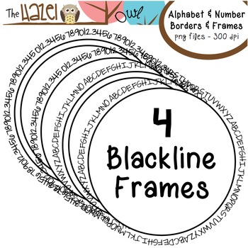 number borders and frames