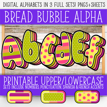Preview of Alphabet & Number Clipart | (3) Sets - Large For Wall & Boards | AL55BOBB-A222