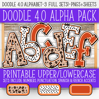 Preview of Alphabet & Number Clipart | (3) Sets - Large For Wall & Boards | AL55BOD4-A183