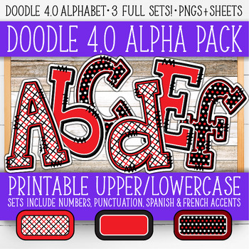 Preview of Alphabet & Number Clipart | (3) Sets - Large For Wall & Boards | AL55BOD4-A218