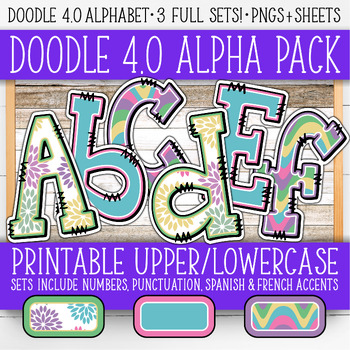 Preview of Alphabet & Number Clipart | (3) Sets - Large For Wall & Boards | AL55BOD4-A219