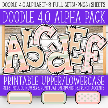 Preview of Alphabet & Number Clipart | (3) Sets - Large For Wall & Boards | AL55BOD4-A220