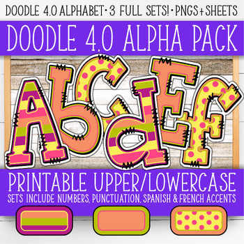 Preview of Alphabet & Number Clipart | (3) Sets - Large For Wall & Boards | AL55BOD4-A222