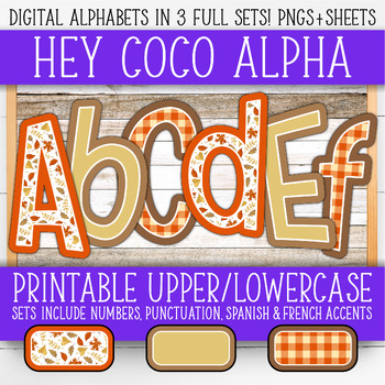 Preview of Alphabet & Number Clipart | (3) Sets - Large For Wall & Boards | AL55BOHC-A208