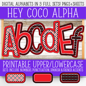 Preview of Alphabet & Number Clipart | (3) Sets - Large For Wall & Boards | AL55BOHC-A218