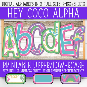 Preview of Alphabet & Number Clipart | (3) Sets - Large For Wall & Boards | AL55BOHC-A219