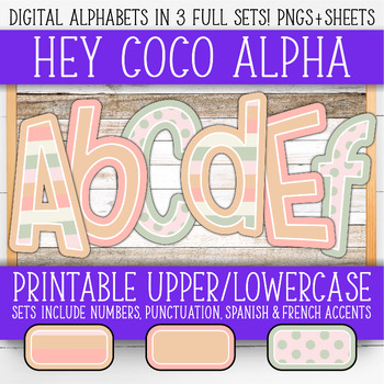 Preview of Alphabet & Number Clipart | (3) Sets - Large For Wall & Boards | AL55BOHC-A220