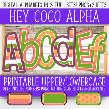 Preview of Alphabet & Number Clipart | (3) Sets - Large For Wall & Boards | AL55BOHC-A221