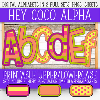 Preview of Alphabet & Number Clipart | (3) Sets - Large For Wall & Boards | AL55BOHC-A222