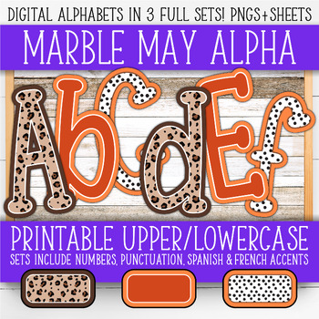 Preview of Alphabet & Number Clipart | (3) Sets - Large For Wall & Boards | AL55BOMM-A183