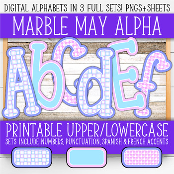 Preview of Alphabet & Number Clipart | (3) Sets - Large For Wall & Boards | AL55BOMM-A212