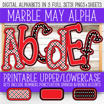 Preview of Alphabet & Number Clipart | (3) Sets - Large For Wall & Boards | AL55BOMM-A218