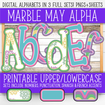 Preview of Alphabet & Number Clipart | (3) Sets - Large For Wall & Boards | AL55BOMM-A219
