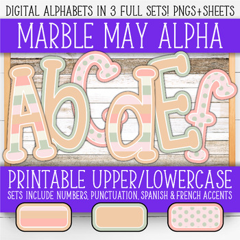 Preview of Alphabet & Number Clipart | (3) Sets - Large For Wall & Boards | AL55BOMM-A220