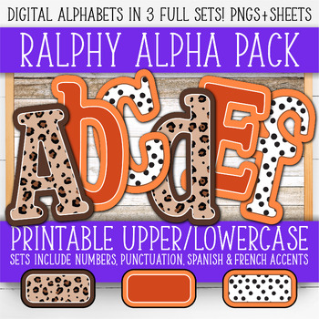 Preview of Alphabet & Number Clipart | (3) Sets - Large For Wall & Boards | AL55BORA-A183
