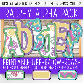 Preview of Alphabet & Number Clipart | (3) Sets - Large For Wall & Boards | AL55BORA-A219